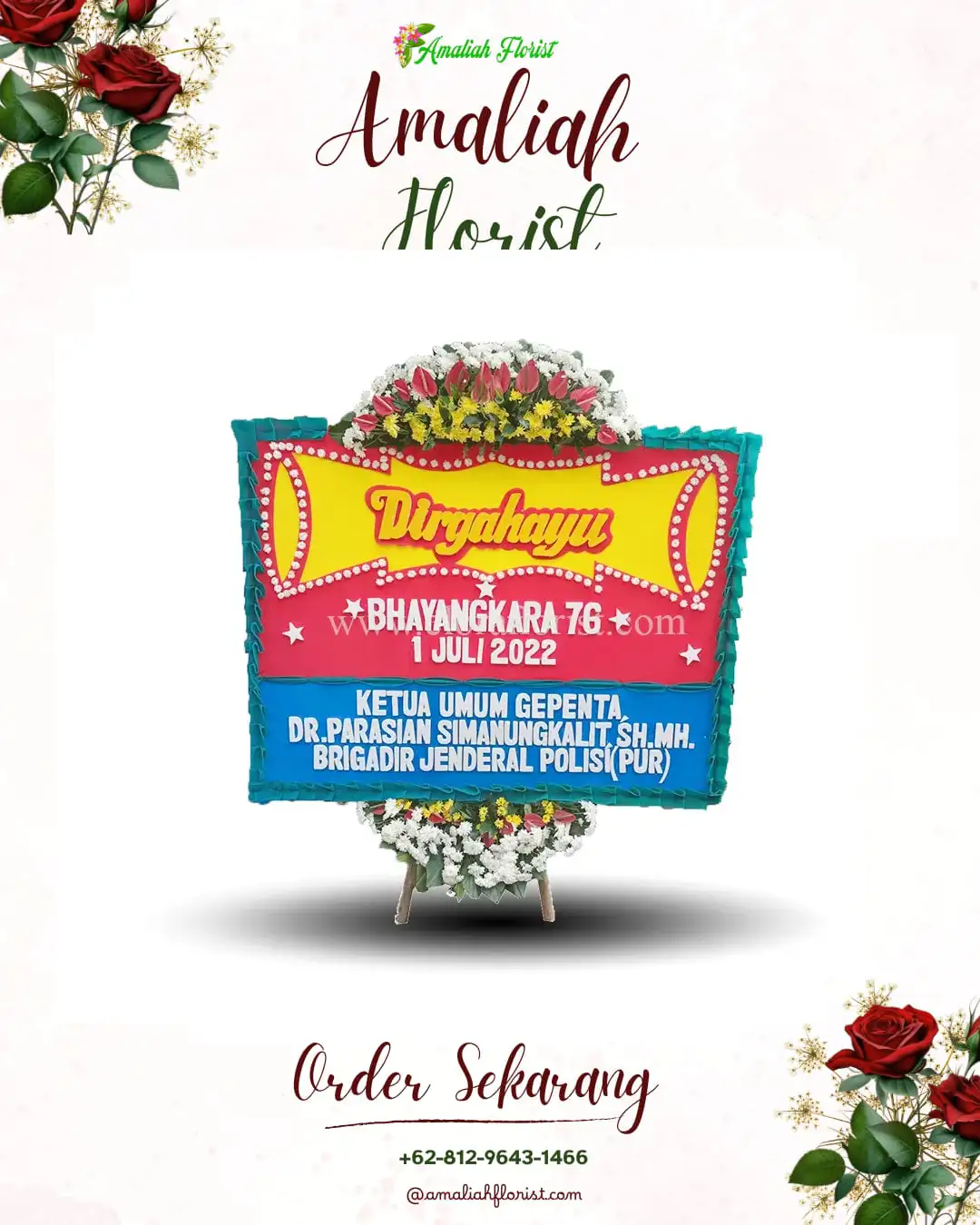 Papan Bunga HUT Ulang Tahun Buay Madang